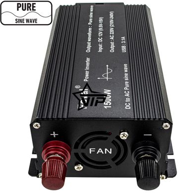 Інвертор 12V-220 "FOVAL 1500W", перетворювач напруги 12V-220V (Чиста синусоїда, 1500Вт)