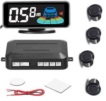 Парктроник Parking NY606 LCD для заднего бампера (4 сенсора, черные, голосовые подсказки)