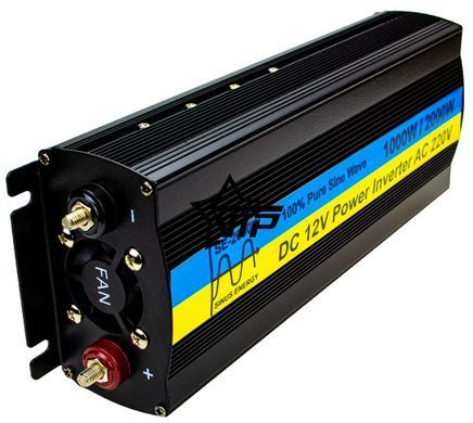 Інвертор чистий синус 12V-220 "SE-2000W", перетворювач напруги 12V-220V (Правильна Сінусоїда, 2000Вт)