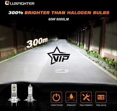 LED лампи LuxFighter H7-Q26 CANBUS Світлодіодні авто лампи H7 з обманкою (12-16V, 80W, 8000Lm)