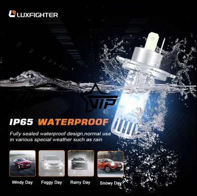 LED лампы LuxFighter H4-Q36 CANBUS. Светодиодные авто лампы H4 с обманкой (12-16V, 80W, 16000Lm)