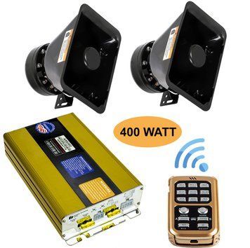 Спецсигнал СГУ 12v 400w "Federal Signal AS830C" (2 Рупори по 200Вт, пульт ДК з мікрофоном, USB)