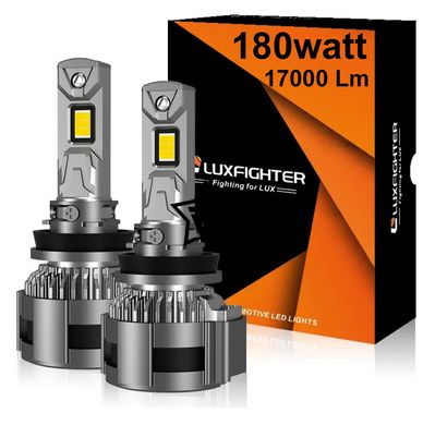 LED лампы LuxFighter H11-R19 CANBUS. Светодиодные яркие авто лампы H11 с обманкой (12-30V, 180W, 17000Lm)