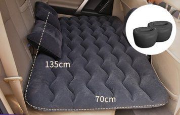 Автомобильный надувной матрас на заднее сиденье " BLACK Bed Car V2" с компрессором (135х70х45см)