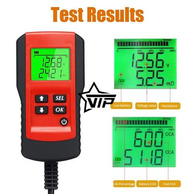 Акумуляторний тестер AE-300R, Тестер АКБ, Тестер батарей 30-220 Ач/РК екран.