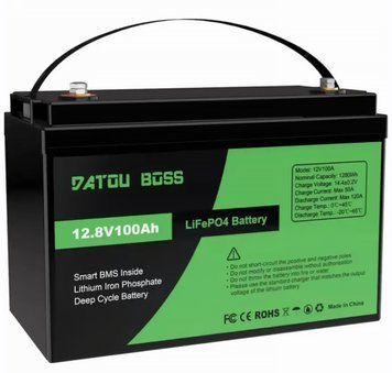 Аккумулятор DATOUBOSS 12V 100Ah LiFePO4 (100A BMS, 8000 циклов, для инвертора)