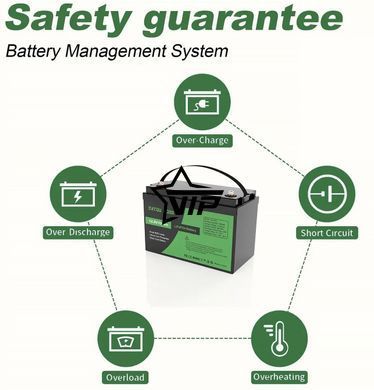 Акумулятор DATOUBOSS 12V 100Ah LiFePO4 (100A BMS, 8000 циклів, для інвертора)