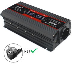 Інвертор 12V-220 "FOVAL 2600W MOD", перетворювач напруги 12V-220V (Мод Сінусоїда, 2600Вт, LCD)