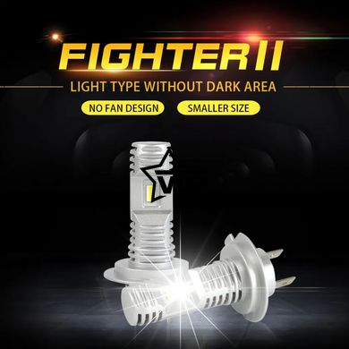 LED лампи LuxFighter H7-Q10. Світлодіодні авто лампи H7 (11-30V, 40W, 6400Lm)