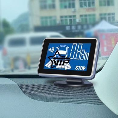 Парктроник Parking NY2309 LCD для заднего бампера (4 сенсора, черные, голосовые подсказки)