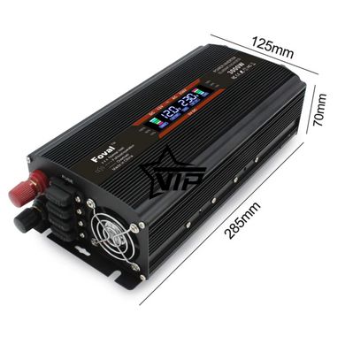 Інвертор 12V-220 "LVYUAN 3000W MOD", перетворювач напруги 12V-220V (Мод Сінусоїда, 3000Вт, LCD)