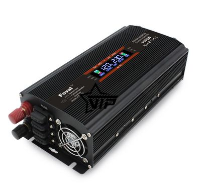 Інвертор 12V-220 "LVYUAN 3000W MOD", перетворювач напруги 12V-220V (Мод Сінусоїда, 3000Вт, LCD)