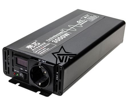 Инвертор 24V-220 "KAIX 3000W SIN", преобразователь напряжения 24V-220V (Чистая Синусоида, 3000Вт)