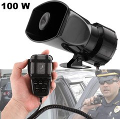 Спецсигнал СГУ 12v 100w "POLICE SIREN 7100" (Рупор, мікрофон, сирена 7 мелодій)