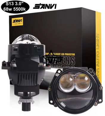 Світлодіодні лінзи Bi-LED SANVI S13 3.0" 68w 5500k 12v