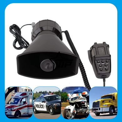 Спецсигнал СГУ 12v 100w "POLICE SIREN 7100" (Рупор, мікрофон, сирена 7 мелодій)