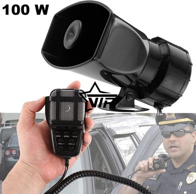 Спецсигнал СГУ 12v 100w "POLICE SIREN 7100" (Рупор, микрофон, сирена 7 мелодий)