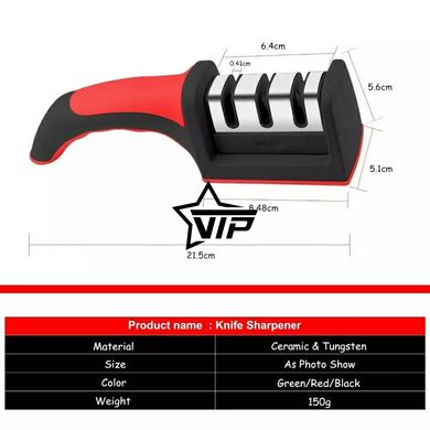 Ручна точила для ножів RS-168 Fast Sharpener (3 етапи, чорна)