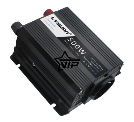 Інвертор 12V-220 "LVYUAN 500W MOD", перетворювач напруги 12V-220V (Модифікована Сінусоїда, 500Вт)