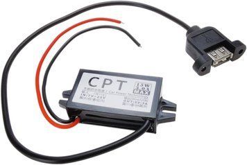 Перетворювач напруги "CPT 2B" 12В - 5В на 1 USB струм 3А (з кріпленням)