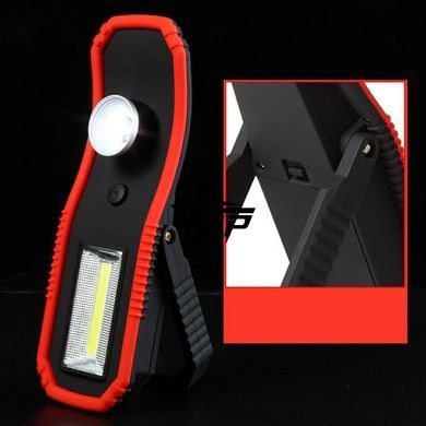 Ліхтарик LED з магнітом і гачком (АКБ, USB зарядка, 2 режими, IP67)