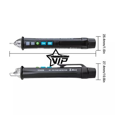 Бесконтактный индикатор, детектор напряжения ANENG VD409B (AC 50/60Hz 12-1000В, световая, звуковая индикация)