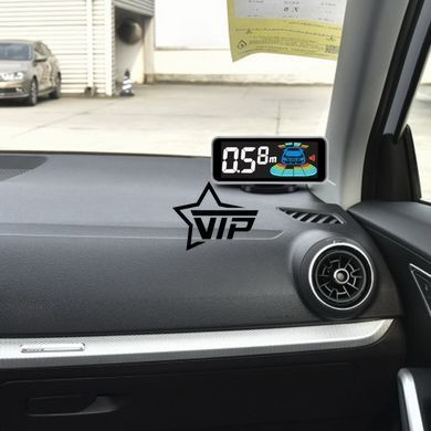 Парктроник Parking NY606 LCD для переднего и заднего бампера (8 сенсоров, белые, голосовые подсказки)