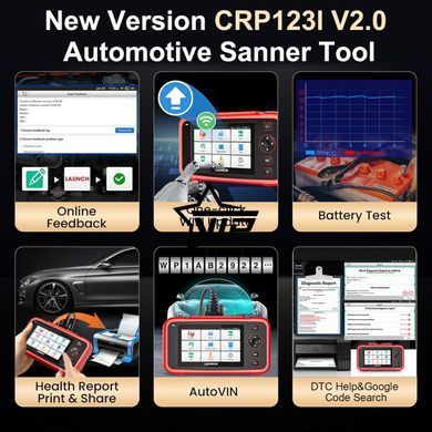 АВТОСКАНЕР LAUNCH CRP-123i V2.0 Creader Premium (OBDII, русский язык)