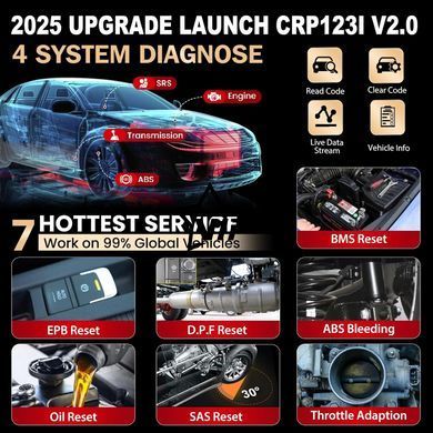 АВТОСКАНЕР LAUNCH CRP-123i V2.0 Creader Premium (OBDII, русский язык)