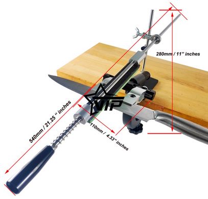 Точилка "SYTOOLS K-09" професійна для заточування ножів, ножиць, сокир (360° поворотний механізм)