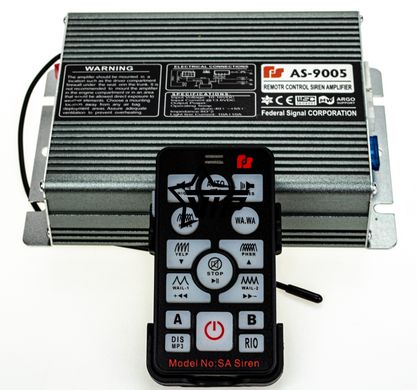 Спецсигнал СГУ 12v 200w "Federal Signal AS-9005" (Рупор, мікрофон, блок спецсигналів, блютуз, USB)