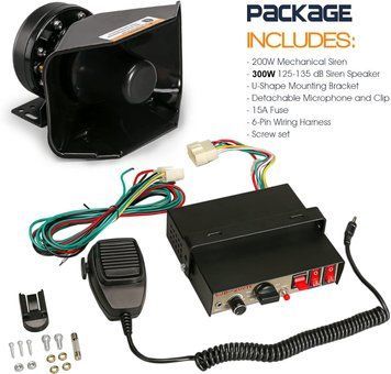 Спецсигнал СГУ 12v 300w "Federal Signal CJB-200W" (Рупор, мікрофон, блок спецсигналів)