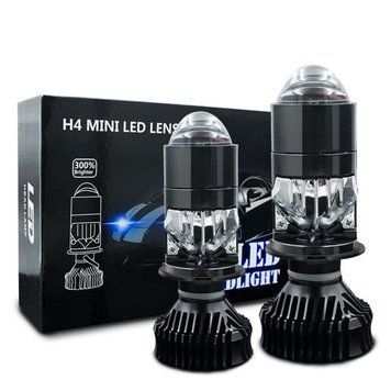 Лампы BI-LED мини-линзы K10 "H4 MINI LED LENS"(+150%, 48000Лм, 6000К, 9-32v, Цоколь H4)