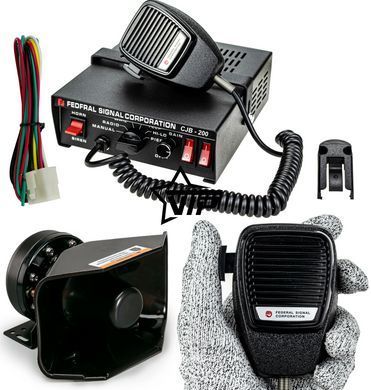 Спецсигнал СГУ 12v 300w "Federal Signal CJB-200W" (Рупор, микрофон, блок спецсигналов)