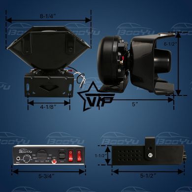 Спецсигнал СГУ 12v 300w "Federal Signal CJB-200W" (Рупор, микрофон, блок спецсигналов)