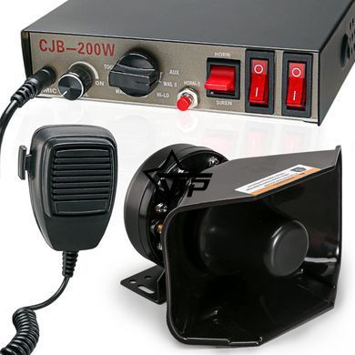 Спецсигнал СГУ 12v 300w "Federal Signal CJB-200W" (Рупор, микрофон, блок спецсигналов)