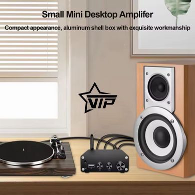 HiFi цифровой усилитель звука VTF - AC05 + блок питания 24V, Bluetooth 5.3, USB, AUX, 2x100W