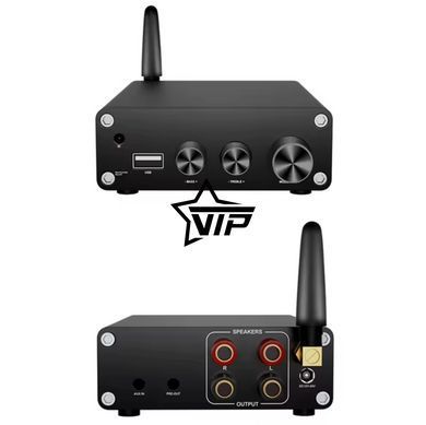 HiFi цифровой усилитель звука VTF - AC05 + блок питания 24V, Bluetooth 5.3, USB, AUX, 2x100W