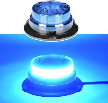 Стробоскоп "LED-015BL", Спец мигалка на дах, проблисковий маячок (СИНЬОГО СВІЧЕННЯ, 12V-24V)