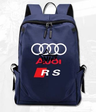 Рюкзак "AUDI RS", рюкзак с логотипом автомобиля АУДИ (Синий)