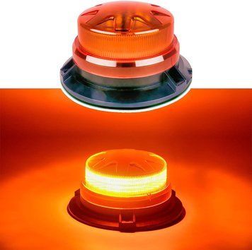 Стробоскоп "LED-015YL", Спец мигалка на дах, проблисковий маячок (ЖОВТО СВІЧЕННЯ, 12V-24V)