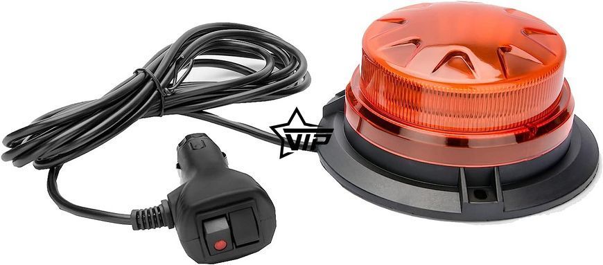 Стробоскоп "LED-015YL", Cпец мигалка на крышу, проблесковый маячок (ЖЕЛТОЕ свечение, 12V-24V)