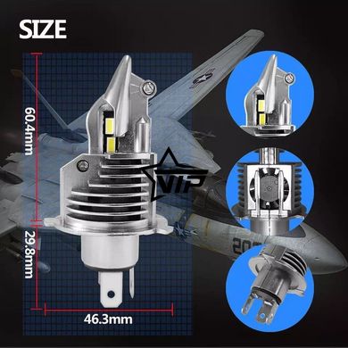 Автомобільні LED лампи FIGHTER H4 (9-36V, 70W, 11600Lm)