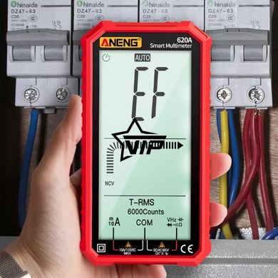 Цифровой SMART мультиметр ANENG AN-620A, с большим ЖК дисплеем ("4,8" дюйма, RED)