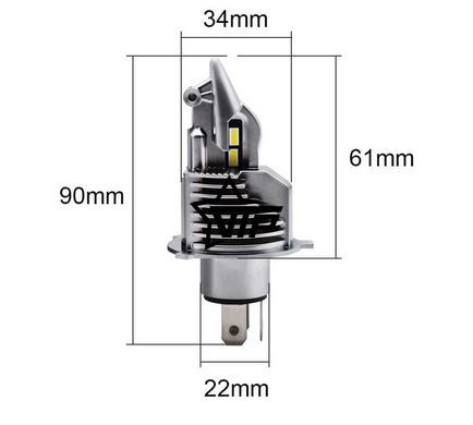 Автомобильные LED лампы FIGHTER H4 (9-36V, 70W, 11600Lm)