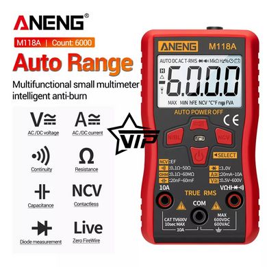 Цифровий міні-мультиметр ANENG M118A з автодіапазоном