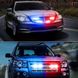 Стробоскоп "Federal Police 063-4LED", поліцейська мигалка (червоно-сині 4шт, пульт дистанційного керування, під решітку, бампер)