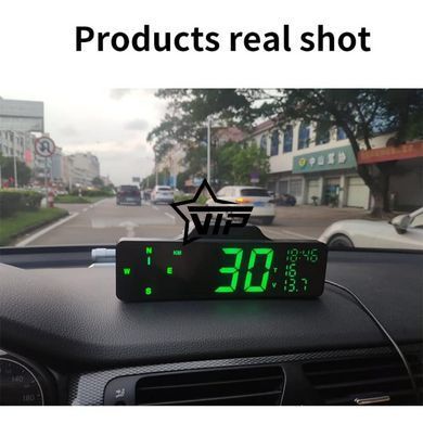 Автомобільний GPS спідометр HUD C3090 (екран 9,0 дюймів, швидкість, пробіг, час, компас)