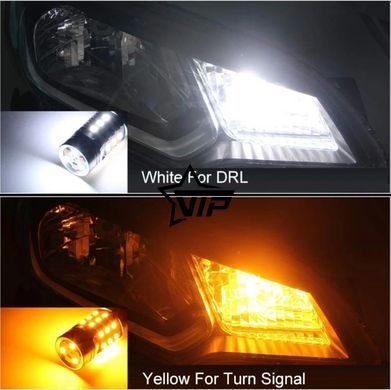ДХО 69LED 2в1 с функцией поворота CAN BUS (4140LM, нет ошибок, цоколь 1156, BA15S, P21W)