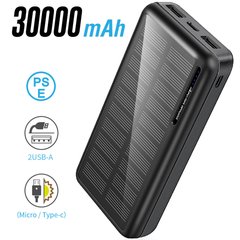 Повербанк "XIONEL YD-818P" 30000 mAh із сонячною панеллю (універсальна мобільна батарея Power Bank)